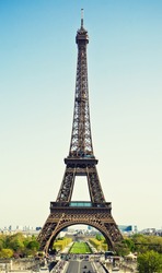 Beautiful view of Eiffel tower, Paris, France