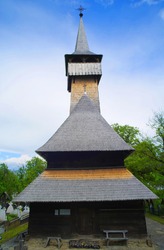 Ieud Hill wooden monastery and its graveyard, the oldest wood church in Maramures, Romania, Europe - UNESCO Heritage