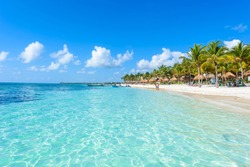 Riviera Maya - paradise beaches at Cancun, Quintana Roo, Mexico - Caribbean coast - tropical destination for vacation