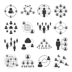 social network icons, people network icons