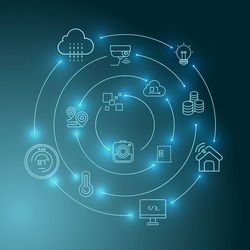 internet of things and smart home concept background