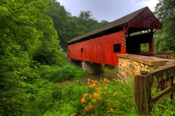 The Longdon Covered Bridge in Pennsylvania