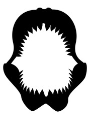 Shark jaw silhouette