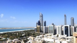 View of Abu Dhabi city, United Arab Emirates by day
