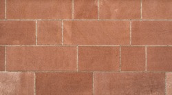 A red sandstone wall