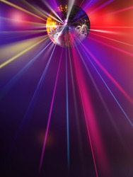 abstract blur disco light ball  for party background