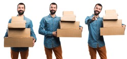 Man holding boxes