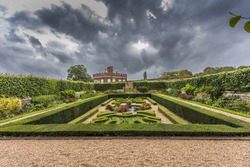 Garden at Hampton Court Palace near London