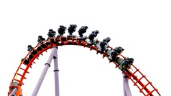 roller coaster on white background