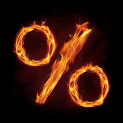 Fire alphabet percent symbol 