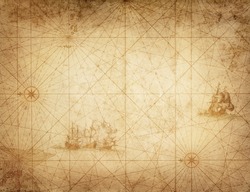 Pirate and nautical theme grunge background.