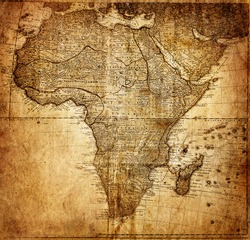 vintage map Africa (  mapmaker:?HAAS Johann Matthias ( Hasio ) , publisher: Homannianorum H, 1737 Nuremberg  Germany)
