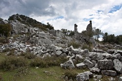 Ancient ruined city of Adada, Turkey.