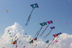 Beautiful kites in a kite festival