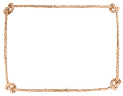 rope knot frame solated on white background