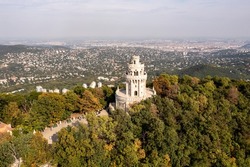 Aerial view from Elizabeth Lookout, Budapest