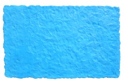 Blue plasticine texture frame background. Modeling clay material pattern.