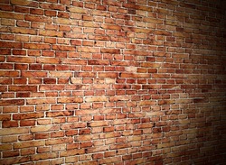 angle view of red brick wall