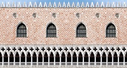 Seamless texture of Palazzo Ducale (Doges Palace) in Venice, Italy
