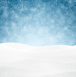 Winter background with snow. Christmas snow surface. Eps10 vector illustration. 