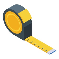 Measurement tape keep distance icon. Isometric of Measurement tape keep distance vector icon for web design isolated on white background