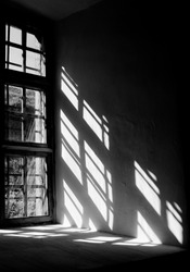 Contrast light from a window in the castle in Lviv