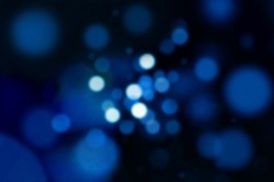 Blue bokeh abstract background - lens flare