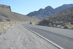 A highway on route to Death Valley in America. 