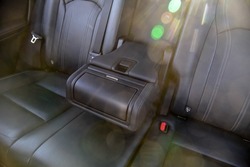Rear car seat made of genuine leather