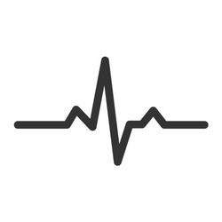 Heart beat monitor pulse line art vector icon for medical apps and websites