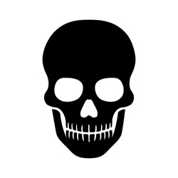 Human skull / death or dead flat vector icon for games and websites