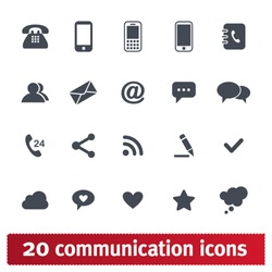 Web, communication icons: internet vector set.