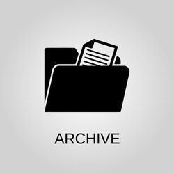 Archive icon. Archive symbol. Flat design. Stock - Vector illustration