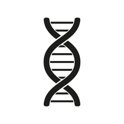The dna icon. Genetic symbol. Flat Vector illustration