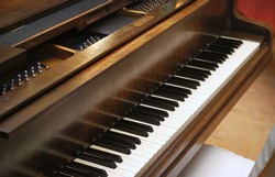 Closeup of Grand Piano Keys