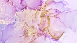 Closeup of mixed purple and golden abstract texture, trendy wallpaper. Art for design project as background for invitation or greeting cards, flyer, poster, presentation, wrapping paper