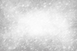Falling Snowflakes and Lights on Gray Background