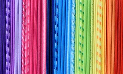 Rainbow thread texture, abstract colorful background