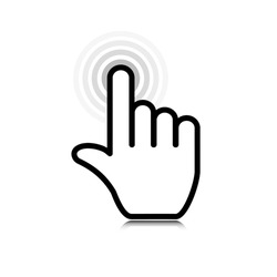 click. hand icon pointer. vector eps10