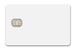 White credit card isolated path