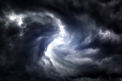 Blurred Swirl in the Dark Storm Clouds