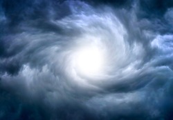 White Hole in the Whirlwind of dark storm clouds
