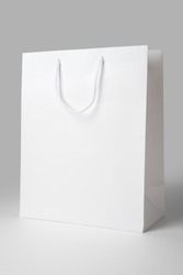 White Shopping Bag close up shot