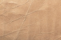 texture of cardboard with bends, background of crumpled paper
