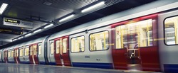 Inside view of London underground