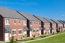Row of new houses, England