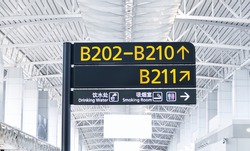 Sign in airport