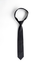 black tie on a white background