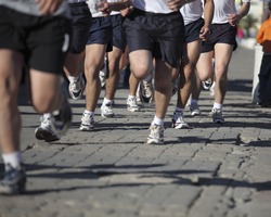 Runners training, Marines