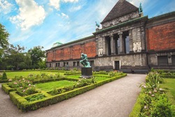 The Ny Carlsberg Glyptotek is an art museum in Copenhagen, Denmark with garden and Rodin's The Thinker